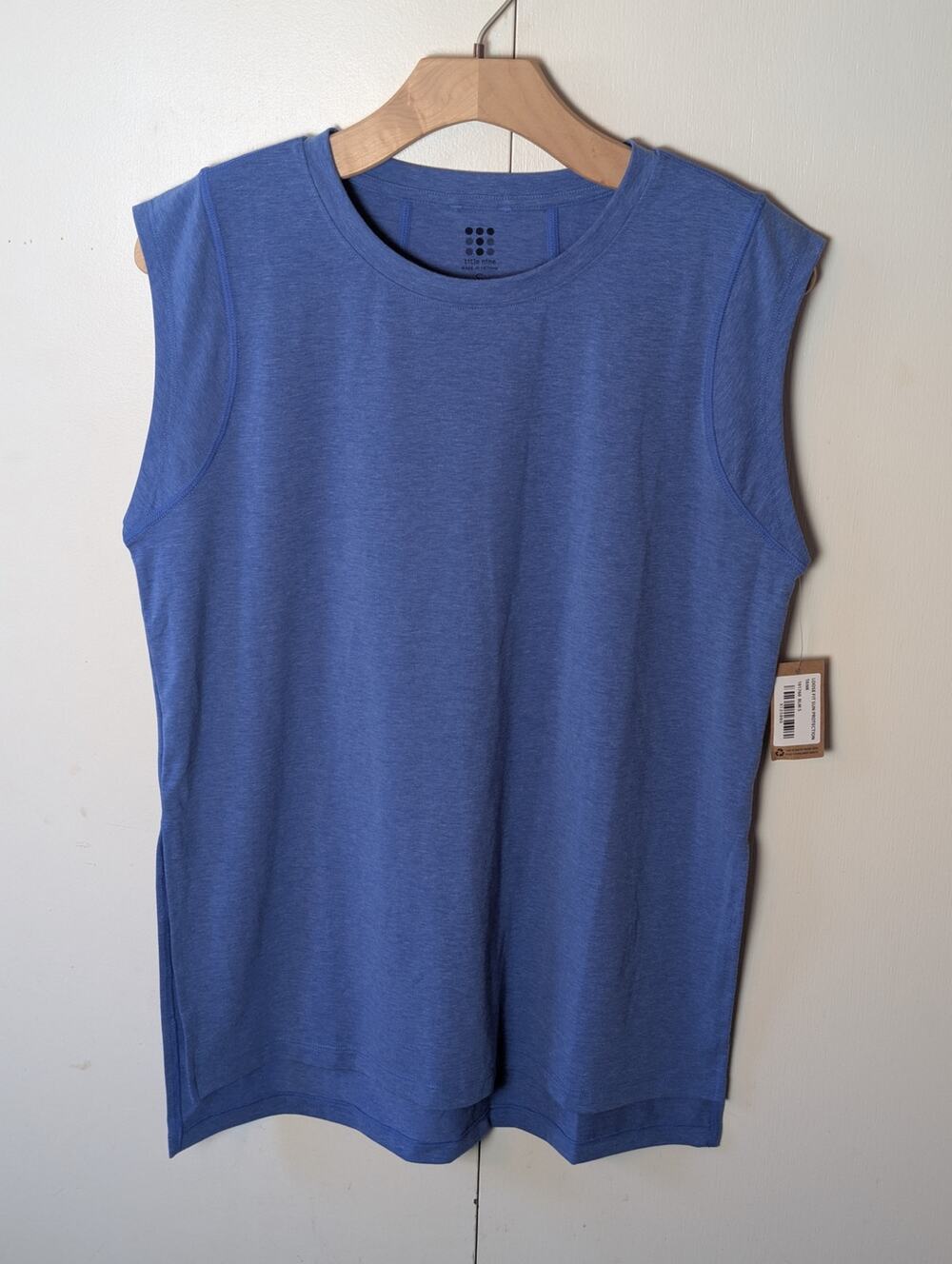 Title Nine Blue Side Slit Tank Top Small